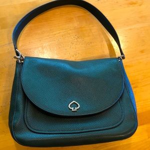 Kate Spade dark green leather handbag